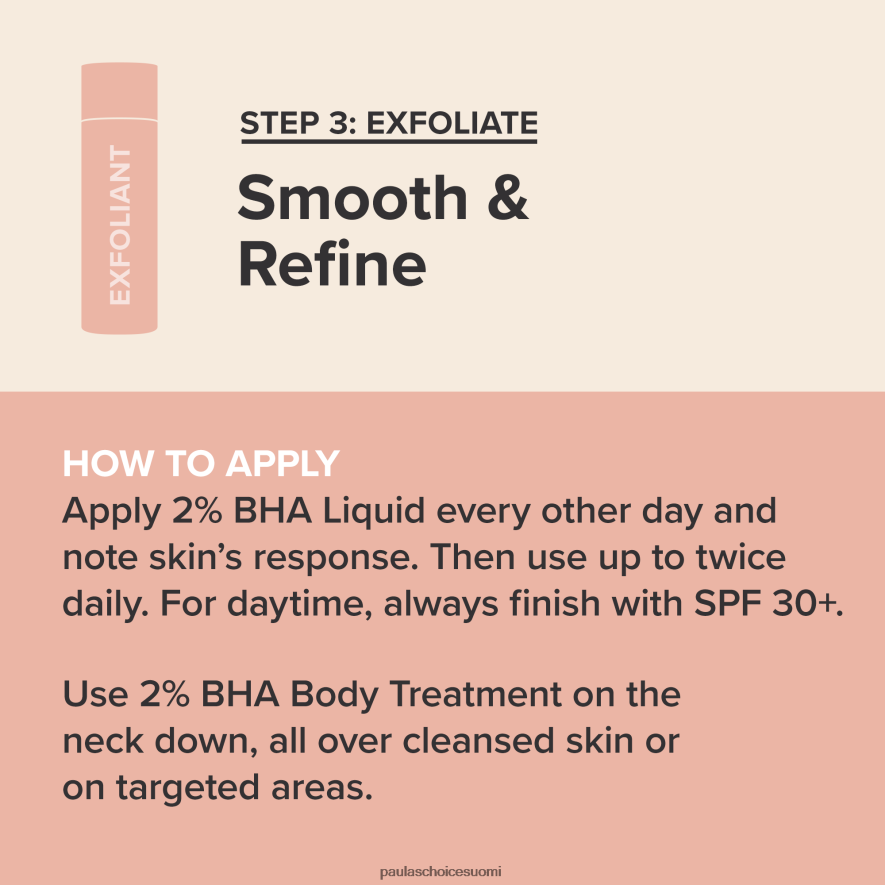 Paula's Choice kaikki ihotyypit bha kasvoille ja vartalolle 4FL4PT15